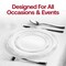 Smarty Had A Party White w/Silver Vintage Rim Round Plastic Dinnerware Set (120 Dinner Plates+120 Salad Plates), 240PK 860WHSVP-CASE - alternate 3