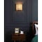 Vidalite Gal Wall Sconce with Rattan Shade, Stitched Velvet Detailing, Flush Mount Canopy, Bohemian Style CE1008610 - alternate 2