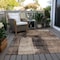 Homeroots 8' X 10' Brown Black And Tan Abstract Washable Indoor Outdoor Area Rug 606047 - alternate 2