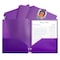 C-Line Products Two-Pocket Heavyweight Poly Portfolio Folder with Three-Hole Punch, Purple, 25PK 33939 - alternate 2