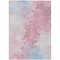 Homeroots 8' X 10' Blush Ivory And Blue Abstract Washable Indoor Outdoor Area Rug 617392 - alternate 2