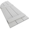Ekena Millwork Smooth 3 Board Joined Board-n-Batten w/Quarter Round Arch Top Faux Wood Shutters, 16 1/2W x 64H, PR SHUBJQ16X64SMPR - alternate 2