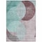 Homeroots 5' X 8' Teal Blue Brown And Beige Geometric Washable Indoor Outdoor Area Rug 604954 - alternate 2