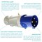 Walther-Werke Pin and Sleeve Plug, 60A, 3Ã¸ 250 or 230, 3 Phase, 3 Pole, Blue, Screw Terminals Wire Connection Type 261409 - alternate 3