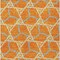 Homeroots 5' X 8' Orange And Blue Geometric Washable Indoor Outdoor Area Rug 613513 - alternate 2