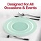 Smarty Had A Party 10" Turquoise Vintage Round Disposable Plastic Dinner Plates (120 Plates), 120PK 860TQ-CASE - alternate 2