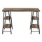 Homeroots 47" Brown and Black Wood and Metal Sled Computer Desk 489846 - alternate 2