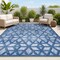 Jonathan Y Talaia Neutral Geometric Navy 4 ft. x 6 ft. Indoor/Outdoor Area Rug IBZ102B-4 - alternate 1
