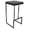 Leisuremod Quincy Quilted Stitched Leather Bar Stools with Metal Frame, Grey QS29GR - alternate 1