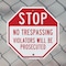 Signmission Stop No Trespassing Violators Will, 10 inch X 10 inch, Aluminum Metal Signs, 2PK OC-A-2PACK-10-224 - alternate 2