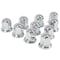 Mytee Products Chrome Metal Push-On Lug Nut Cover with Flange, 33mm, 2in H, Set of 60 Pcs, 6PK LNC-CHROME-51x33x6 - alternate 2