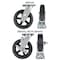 Hyw Products Heavy Duty Caster Set 8in Rubber on Cast Iron Wheels, 2 Swivel & 2 Swivel with Brake, 4PK 40-80S-A1-RC-2,40-80S-A1-RC-TB-2 - alternate 2