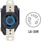 Leviton 30A 250V Black Industrial Grade L6-30R Locking Outlet Receptacle 065-02620-000 - alternate 1