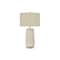 Homeroots 31" Cream Ceramic Geometric Table Lamp With Beige Drum Shade 545794 - alternate 1