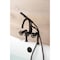 Kingston Brass 7" Center Deck-Mount Clawfoot Tub Faucet with Hand Shower, Oil Rubbed Bronze AE8105RX - alternate 3