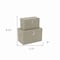 Homeroots Set of Two Beige Solid Wood And Fabric Box With Lid, 2PK 489398 - alternate 2