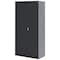 Sandusky Lee Combo Wardrobe Storage Cabinet, 72 in H, 36 in W, 18 in D, Recessed Pull, Keyed, Black, 4 Shelves EACR361872-09 - alternate 2