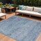 Homeroots 9' X 12' Blue And Ivory Abstract Washable Indoor Outdoor Area Rug 631591 - alternate 1