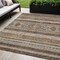 Homeroots 5' X 8' Chocolate And Gray Southwestern Washable Indoor Outdoor Area Rug 582813 - alternate 1