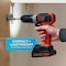 Black & Decker 20V MAX 3/8'' Cordless Drill/Driver Kit with 1.5 Ah Battery & Charger BCD702C1 - alternate 2