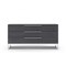 Homeroots 58" Grey Manufactured Wood Three Drawer Dresser 473122 - alternate 1