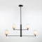 Vidalite Seren 4-Light Matte Black Pendant With Handmade Glass Shades, Modern Style Pendant Chandelier Light CE1013062 - alternate 3