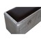 Homeroots 44in Black and Silver Genuine Leather and Metal Upholstered Storage Bench with Drawers 488864 - alternate 3