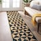 World Rug Gallery Geometric Diamond Washable Non Slip Runner Rug 2 ft x 8 ft Natural WR74NATURAL2X8 - alternate 1