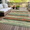 Homeroots 5' X 8' Sage Black And Red Striped Washable Indoor Outdoor Area Rug 598927 - alternate 3
