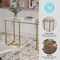 Martha Stewart 23.5 in. D X 47.25 in. W X Glass, Steel, Clear Top/Polished Brass Frame XU-DK-1-GLD-MS - alternate 3