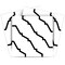 Homeroots 12" X 12" Black and White XL Prism Peel and Stick Removable Tiles 555897 - alternate 2