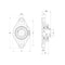 Ntn Flange Bearing, 2-Bolt, Ball, 1-7/16" Bore SUCFL207-23 - alternate 2