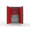 Strong Hold 14 GA Bin Cabinet with 1 Shelf, 4 Drawers - 48 In W. x 72 In. H x 24 In. D - 164 Red Bins 46-BBS-241-4DB-164R-L - alternate 1