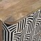 Homeroots 32in Dark Brown Black and White Solid Wood And Inlaid Bone Textured Accent Cabinet With Two Doors 654282 - alternate 2