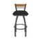 Holland Bar Stool Co Revelle 30in Swivel Bar Stool with Bronze Finish, Medium Back and Canter Espresso Seat 881 - alternate 4
