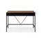 Homeroots 43" Wood Brown and Black Writing Desk With Two Drawers 543784 - alternate 2
