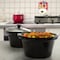 Megachef Triple 2.5 Qt Slow Cooker and Buffet Server in Silver and Black with 3 Ceramic Cooking Pots MC-1203 - alternate 3