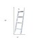 Homeroots 49" Whitewash Rustic Four Step Wood Ladder Shelf 380342 - alternate 2