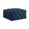 Homeroots 33" Navy Blue Velvet Rolling Tufted Cocktail Ottoman 568051 - alternate 3