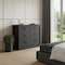 Homeroots 36" Black Wood Six Drawer Double Dresser 534965 - alternate 2