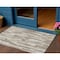 Homeroots 3' X 5' Ivory And Beige Striped Washable Indoor Outdoor Area Rug 609036 - alternate 1