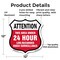 Signmission 24 Hour Surveillance Shield Sign Attenti, 12 Inch X 12 Inch, Aluminum Metal Sign SHI-A-12-353 - alternate 2