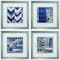 Homeroots 21" X 21" Silver Frame Indigo Batik Set Of 4, 4PK 365716 - alternate 2