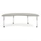 Flash Furniture Commercial Adjustable Height Kidney Activity Table with Locking Casters-LTGY XU-A4896-KIDNY-LTGRY-T-A-CAS-GG - alternate 2