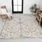 Jonathan Y Danae Classic Cottage Filigree Scroll Reversible Machine-Washable Cream/Navy 5 ft. x 8 ft. Area Rug SVH100B-5 - alternate 2