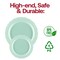 Smarty Had A Party 10" Turquoise Vintage Round Disposable Plastic Dinner Plates (120 Plates), 120PK 860TQ-CASE - alternate 3