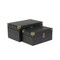 Homeroots Set of Two Black Solid Wood Box With Lid, 2PK 489352 - alternate 2