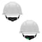 Msa Safety Hard Hat, Super V, High Density Polyethylene, Fas-Trac III, Type 2, Class E, White C217091 - alternate 3