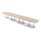 Skutchi Designs Arc Boat Conference Table, 45 in W, 240 in L, Brown HAR-ABOT-48X240-DOU-K525-ESIL - alternate 1