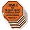 Signmission Posted No Trespassing Hunting, Fish, 4 inch X 4 inch, Vinyl Decal, 5PK OC-D-5PACK-4-104 - alternate 1